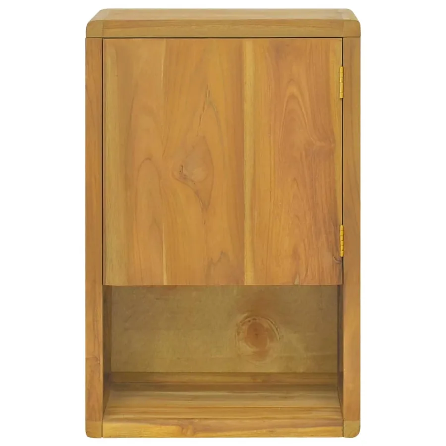 Armoire murale de salle de bain 45x30x70 cm Teck solide - 2