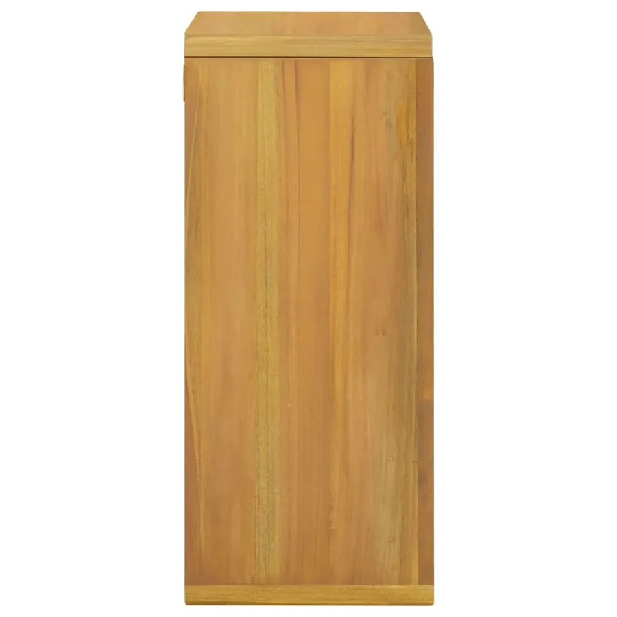 Armoire murale de salle de bain 45x30x70 cm Teck solide - 4