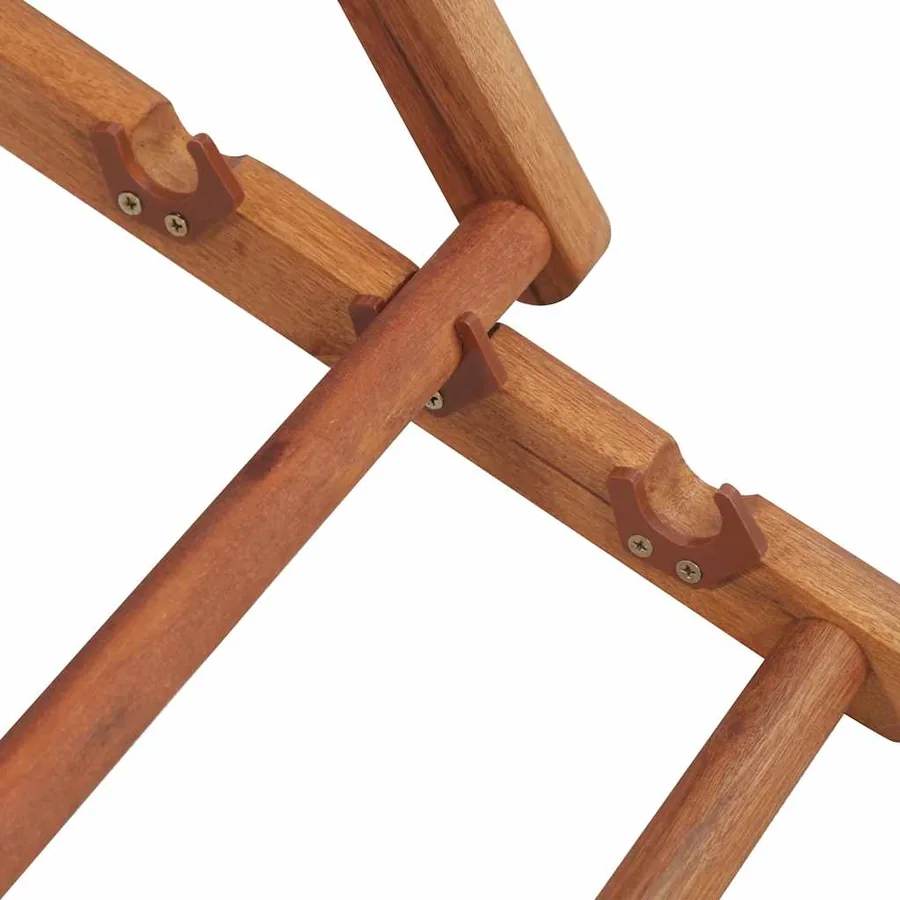 Chaise pliable de plage Tissu et cadre en bois Multicolore - 8