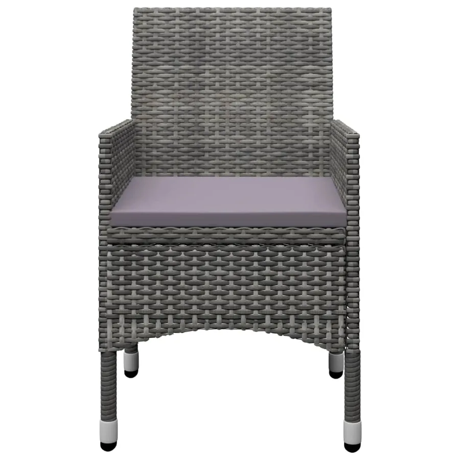 Ensemble à manger de jardin 5 pcs Gris - 7