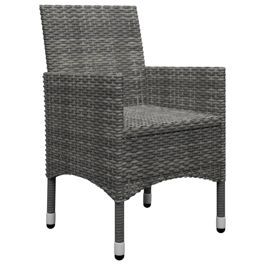Ensemble à manger de jardin 5 pcs Gris - 8