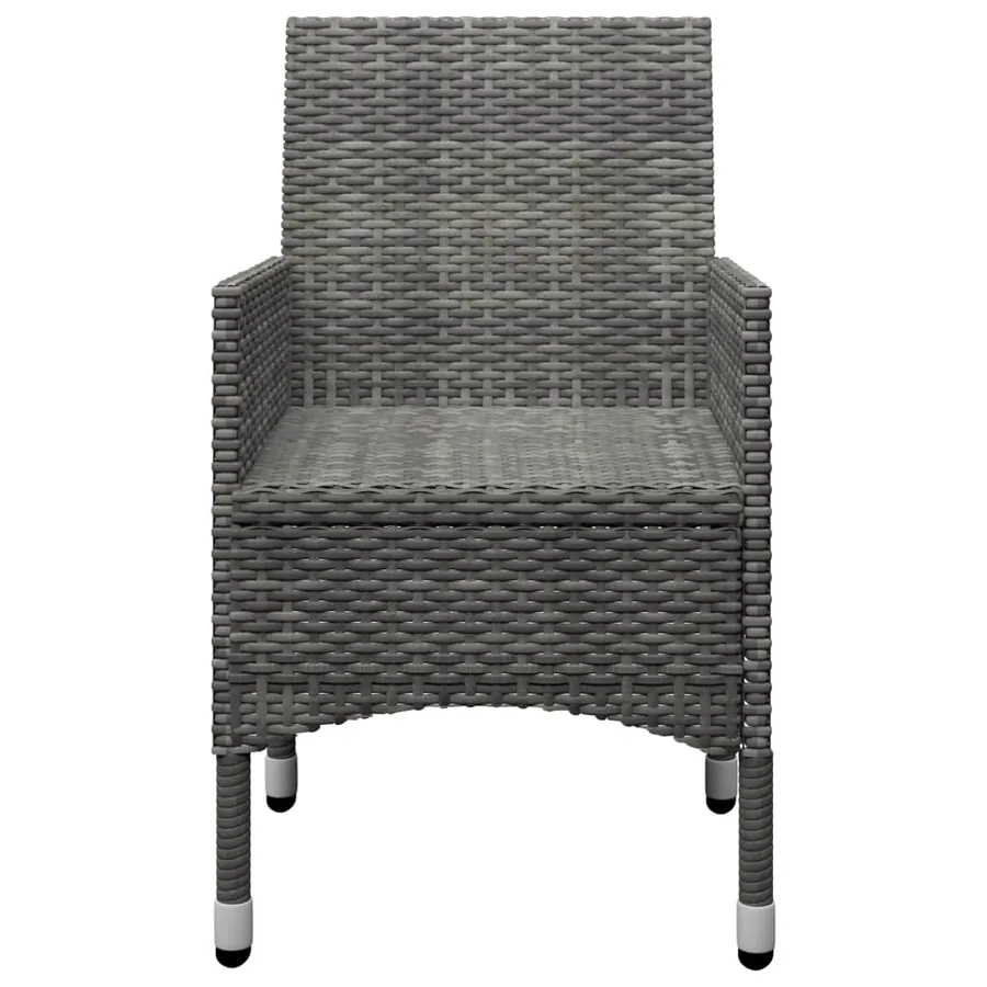 Ensemble à manger de jardin 5 pcs Gris - 9