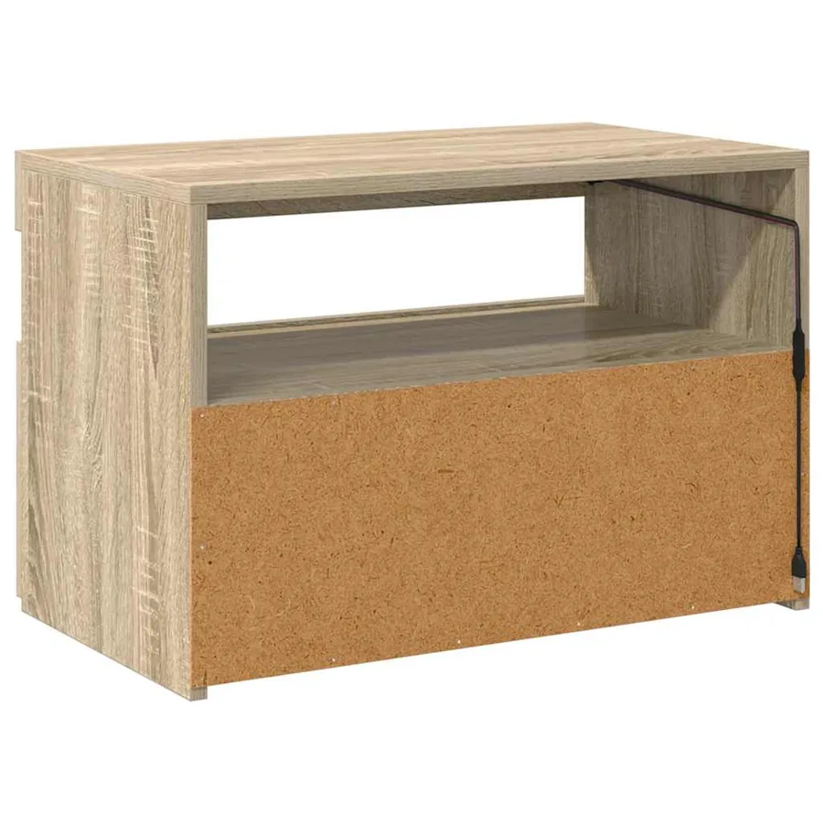 Meuble TV avec lumières LED chêne sonoma 60x35x40 cm - 11