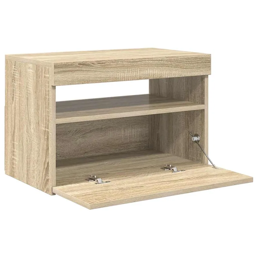 Meuble TV avec lumières LED chêne sonoma 60x35x40 cm - 8