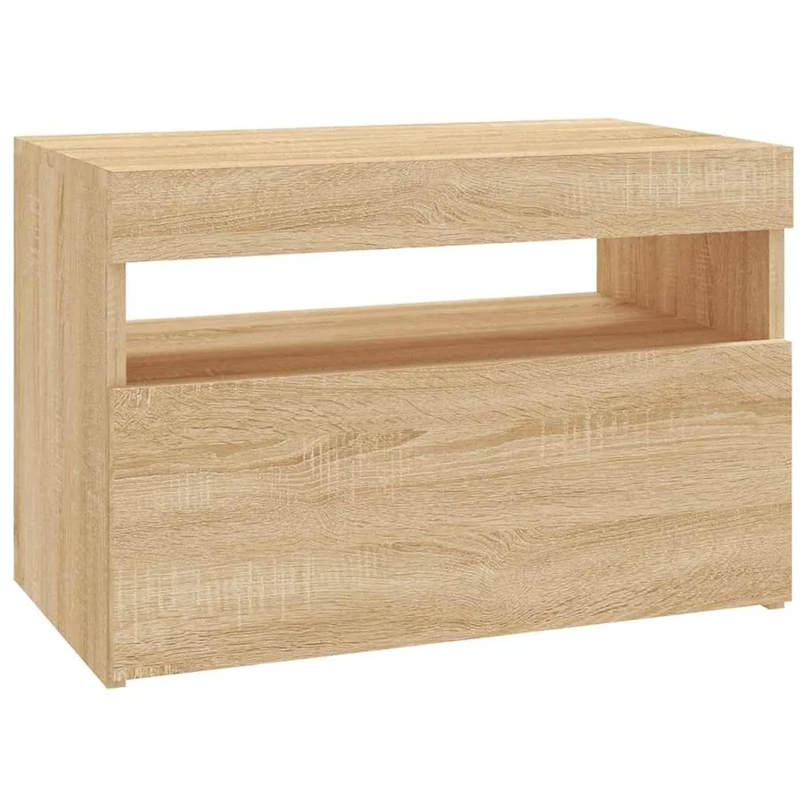 Meuble TV avec lumières LED chêne sonoma 60x35x40 cm - 9
