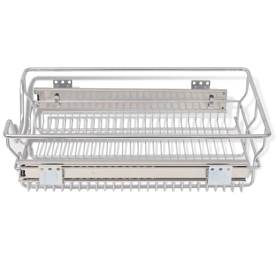 Panier en treillis métallique 2 pcs 400 mm Argenté - 5