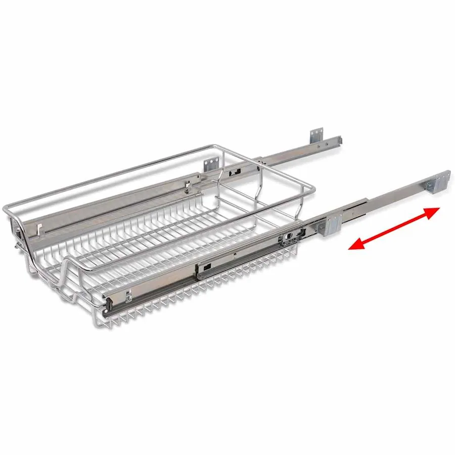 Panier en treillis métallique 2 pcs 400 mm Argenté - 6