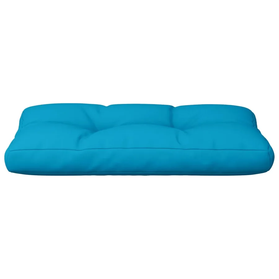Coussin de palette bleu clair 80x40x12 cm tissu - 5