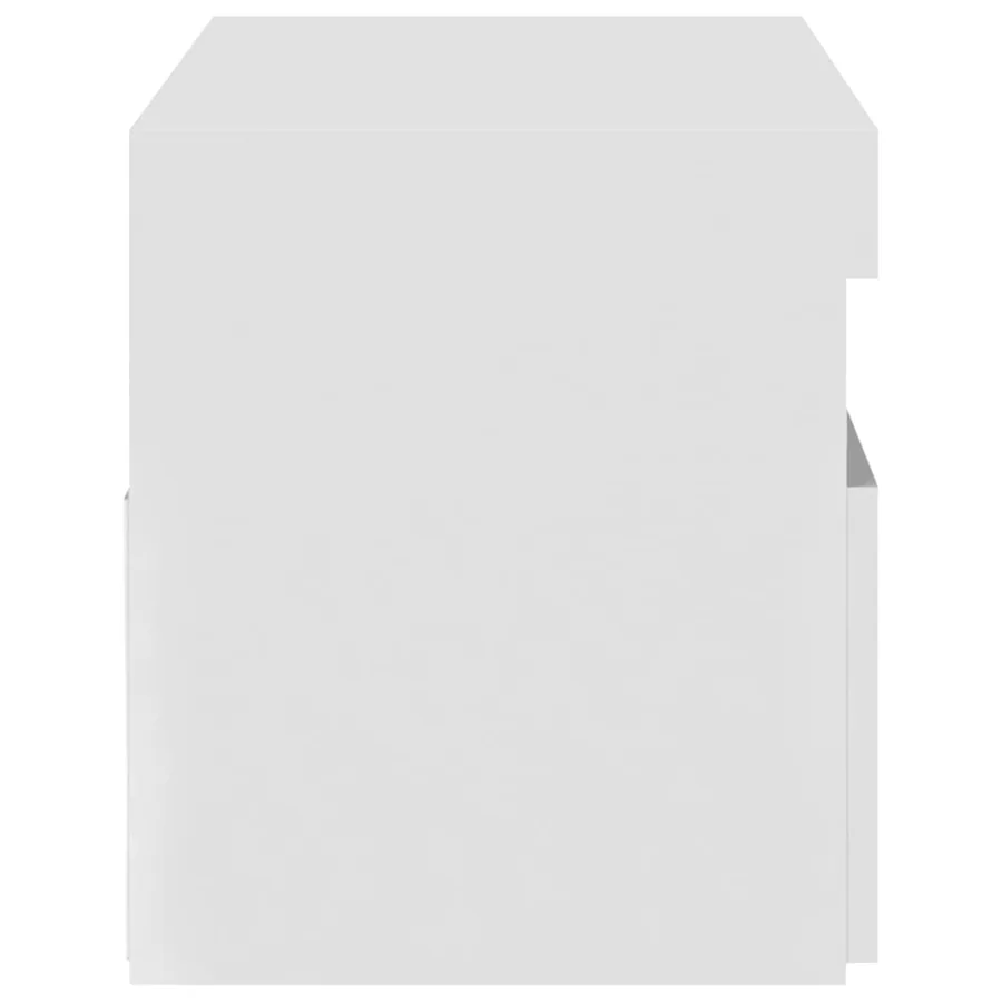 Meuble TV avec lumières LED Blanc 75x35x40 cm - 8