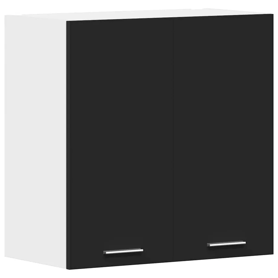 Armoire suspendue "Lyon" Noir 60 x 31 x 60 cm Bois d'ingénierie - 2