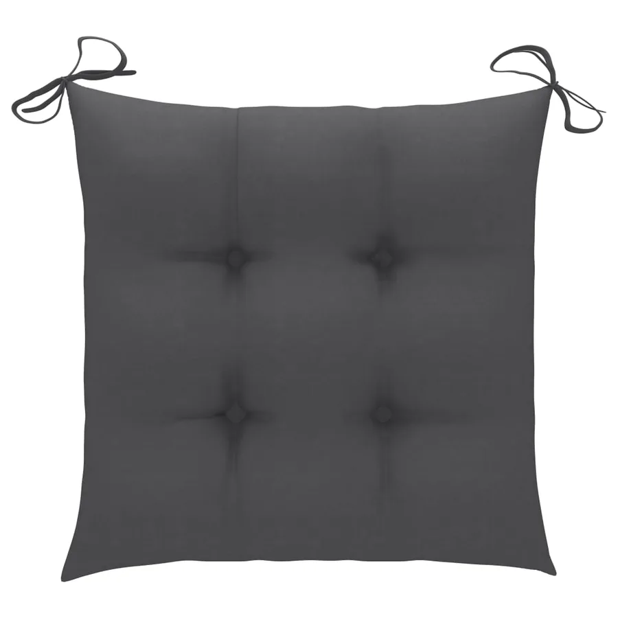 Chaises pliables de jardin lot de 6 avec coussins Bois d'acacia - 12