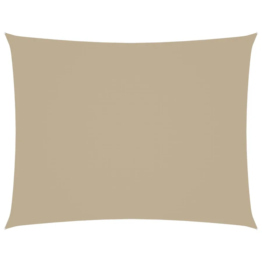 Voile de parasol tissu oxford rectangulaire 4x5 m beige - 2