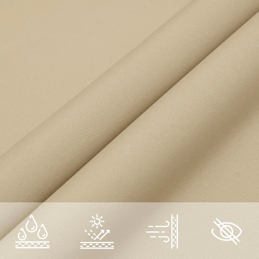 Voile de parasol tissu oxford rectangulaire 4x5 m beige - 8