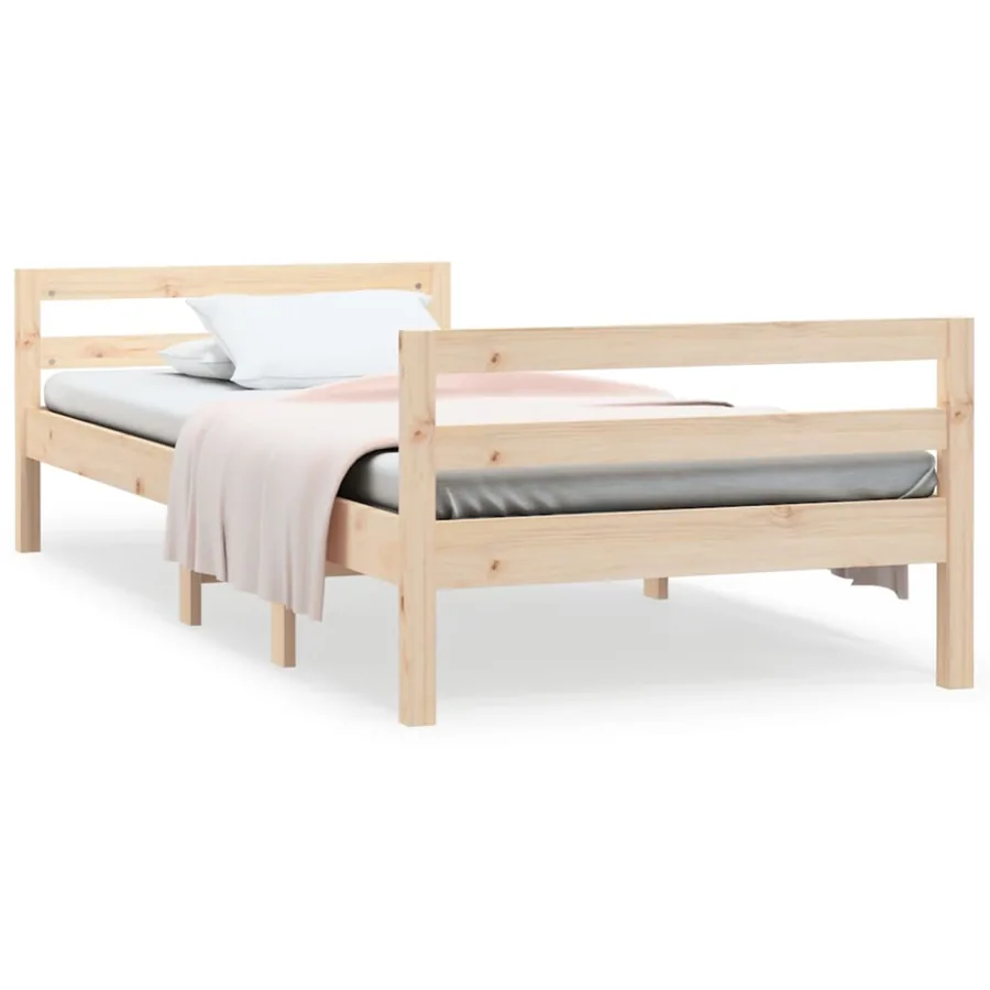 Cadre de lit sans matelas 80x200 cm bois massif de pin - 2