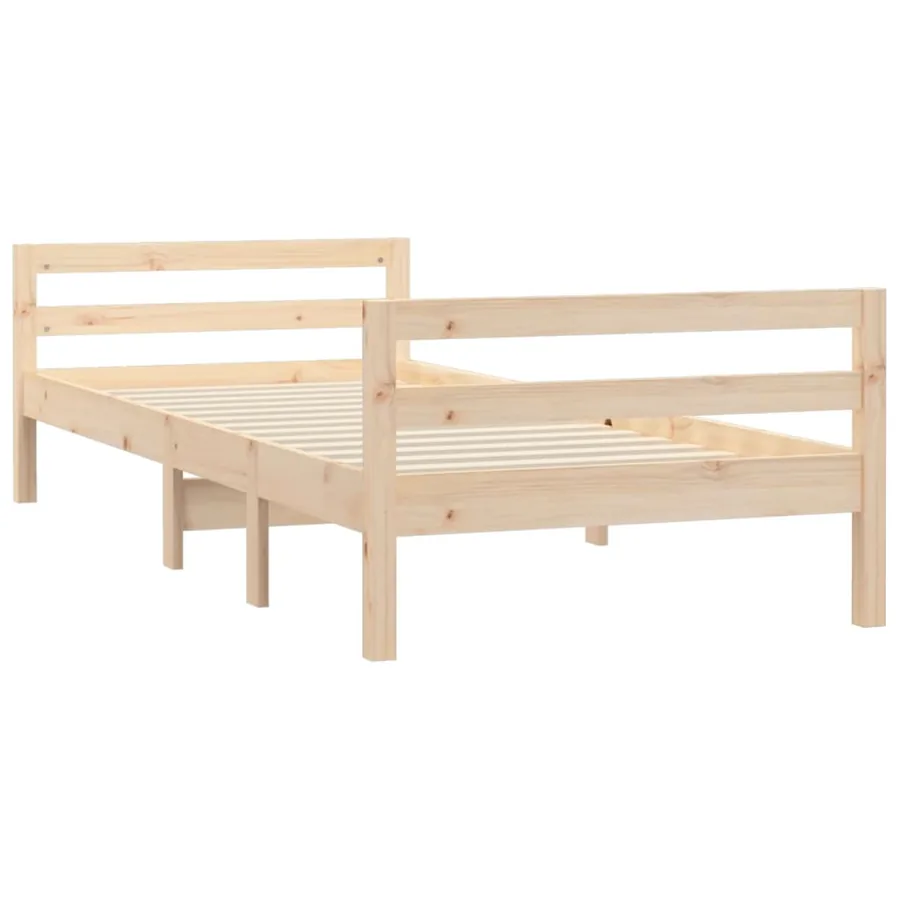 Cadre de lit sans matelas 80x200 cm bois massif de pin - 4