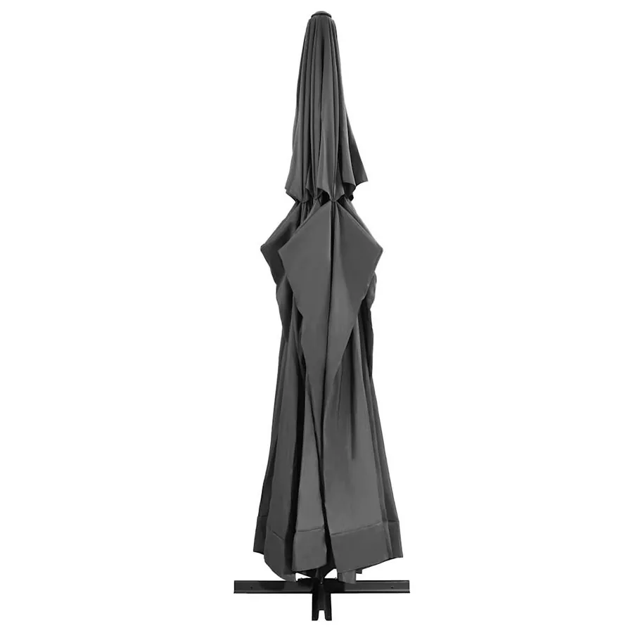 Parasol de jardin avec mât en aluminium 600 cm anthracite - 3