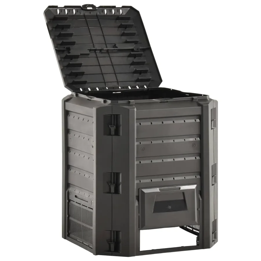 Composteur de jardin Noir 380 L - 2