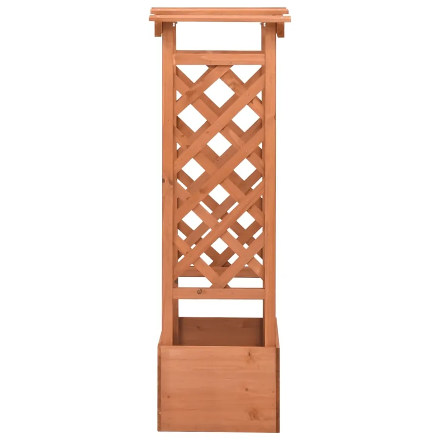 Jardinière à treillis avec arche 49x39x117 cm Bois de sapin - 3