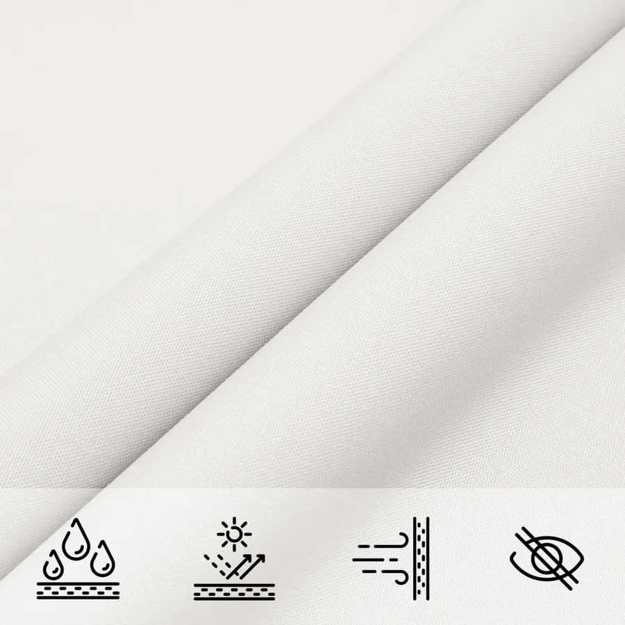 Voile de parasol tissu oxford triangulaire 5x7x7 m blanc - 8