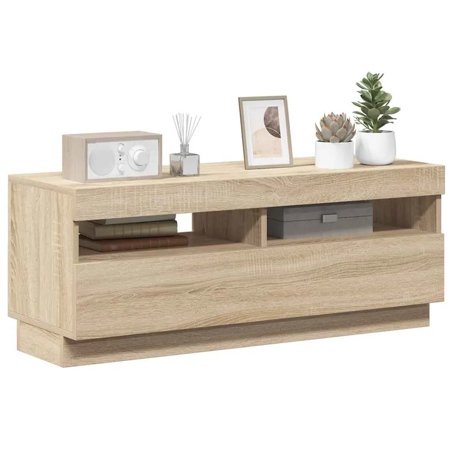 Meuble TV avec lumières LED chêne sonoma 100x35x40 cm - 15