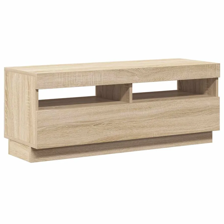 Meuble TV avec lumières LED chêne sonoma 100x35x40 cm - 7
