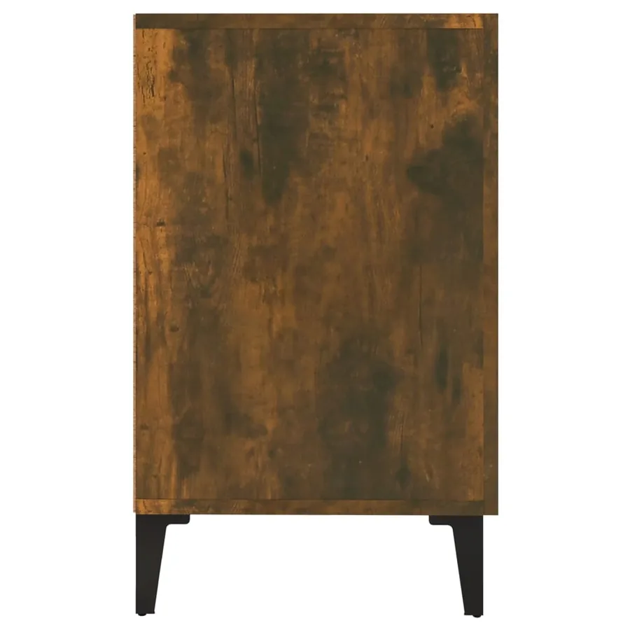 Buffet chêne fumé 100x36x60 cm bois d'ingénierie - 6