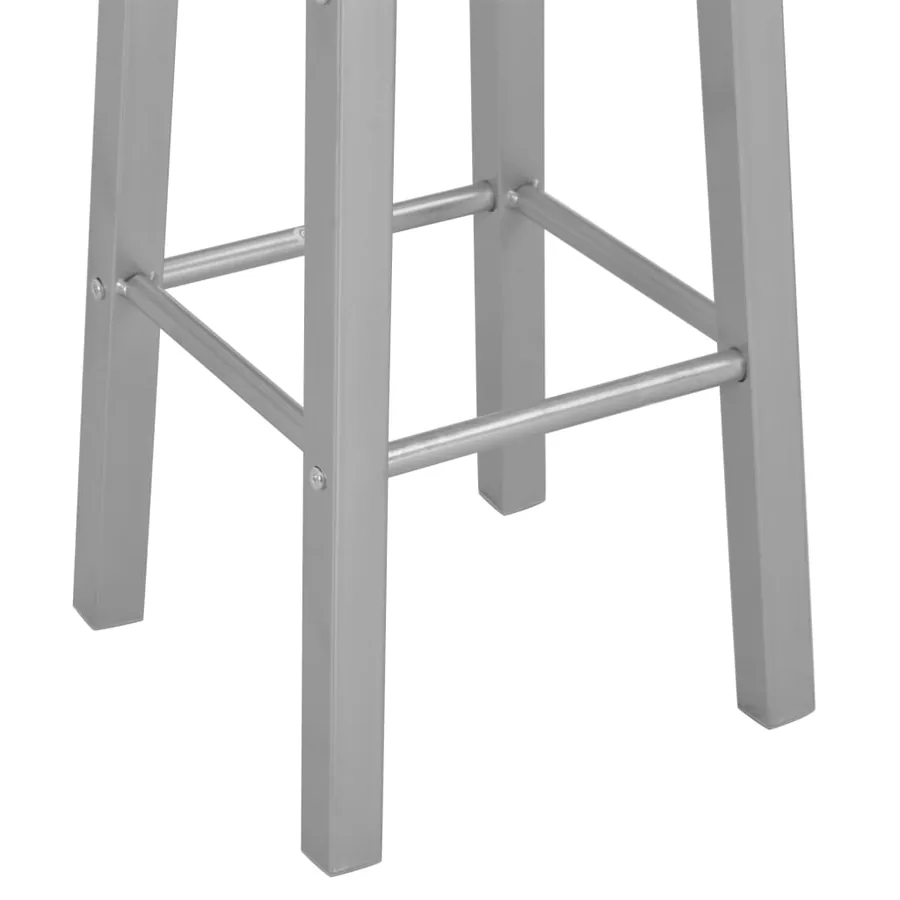 Ensemble de bar 3 pcs Bois et acier Noir - 9