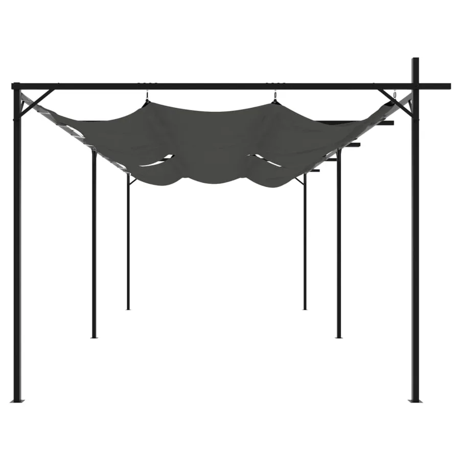 Pergola avec toit rétractable anthracite 589x292x230 cm - 4
