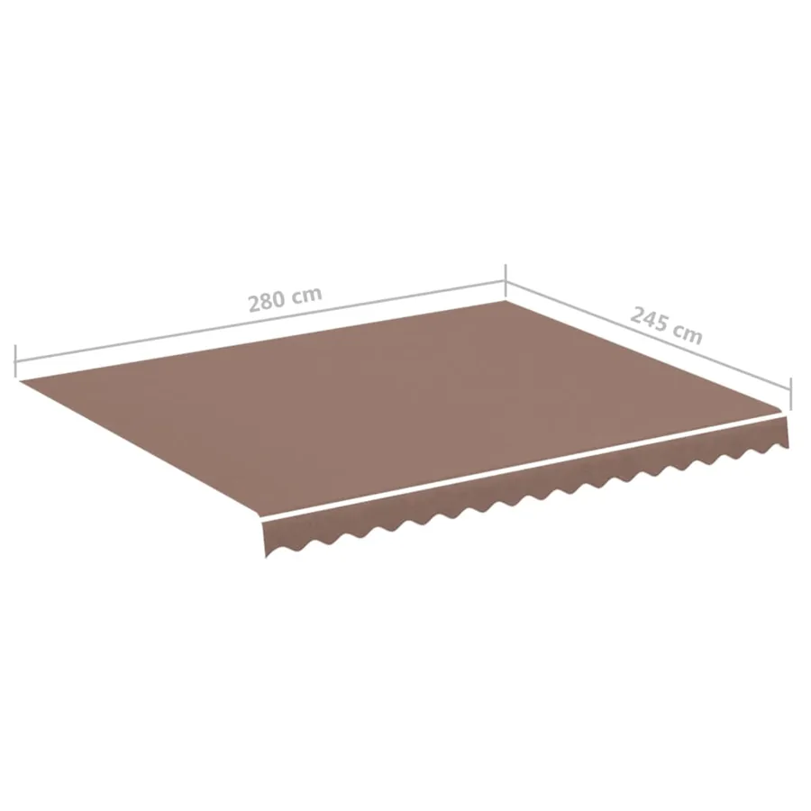 Tissu de remplacement pour auvent marron 3x2,5 m polyester - 6