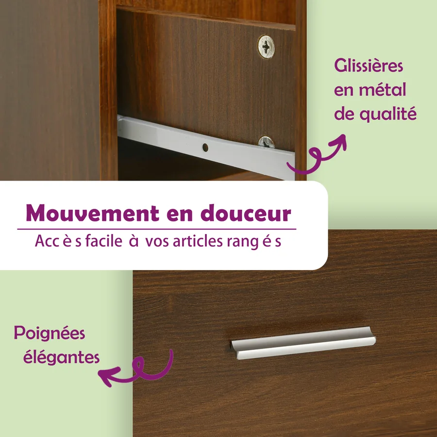Armoire de bain Chêne marron 60x33x80 cm Bois d'ingénierie - 11