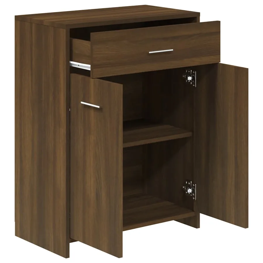 Armoire de bain Chêne marron 60x33x80 cm Bois d'ingénierie - 6
