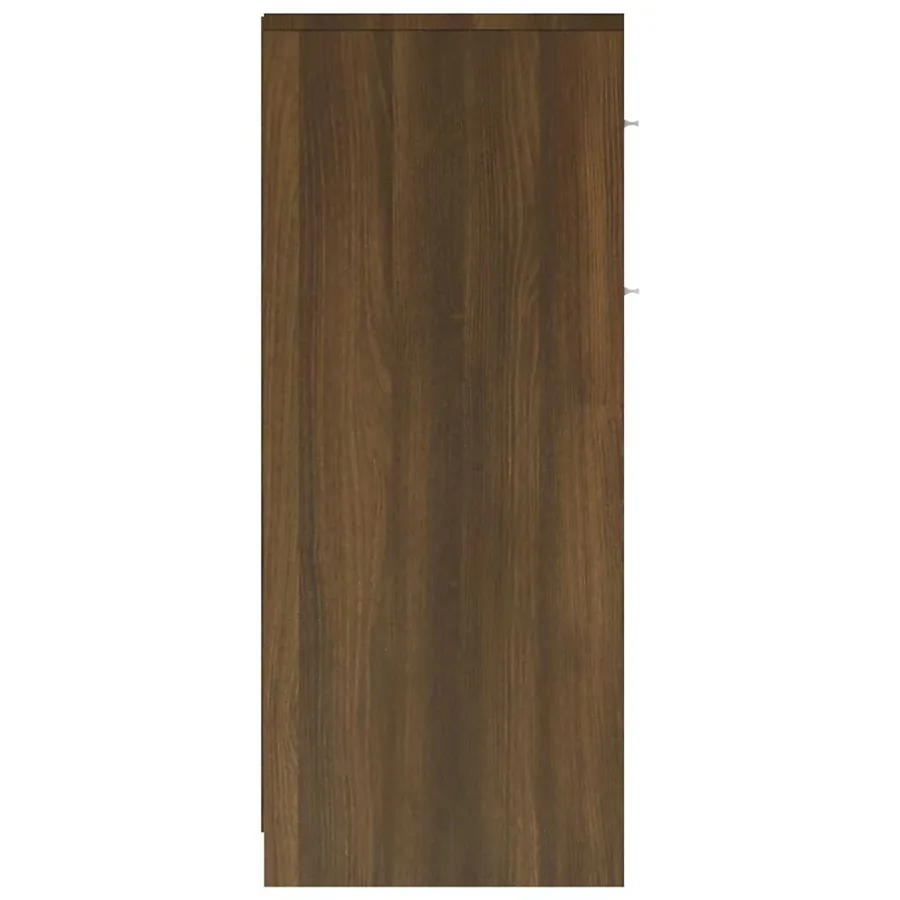 Armoire de bain Chêne marron 60x33x80 cm Bois d'ingénierie - 7