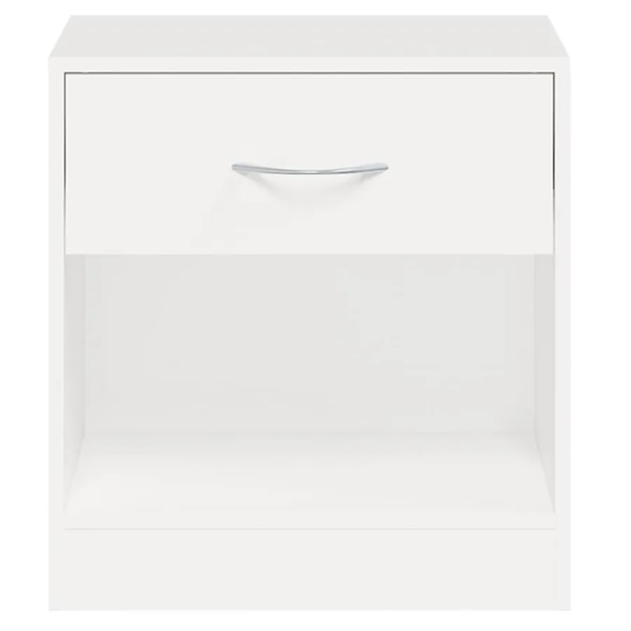 Table de chevet 2 pcs avec tiroir Blanc - 8