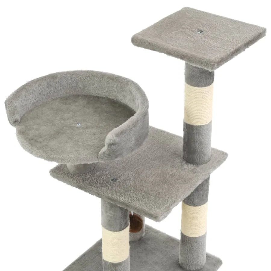 Arbre à chat avec griffoirs en sisal 65 cm Gris - 4