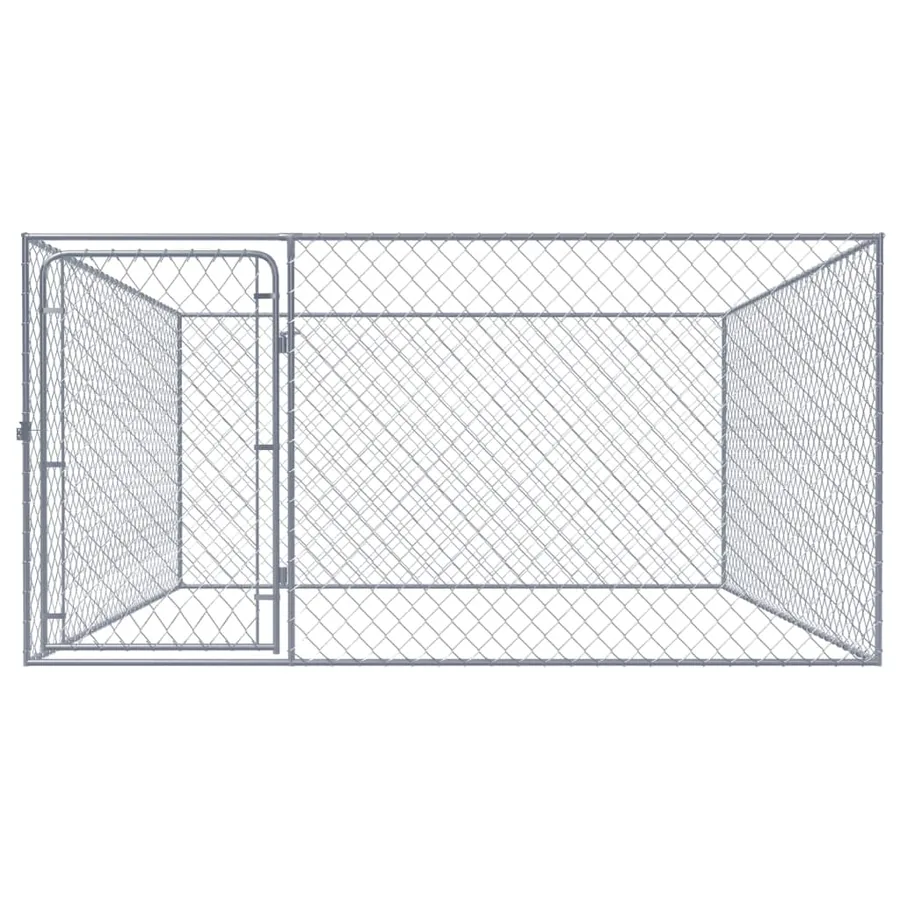 Chenil extérieur pour chiens Acier galvanisé 2x2x1 m - 2