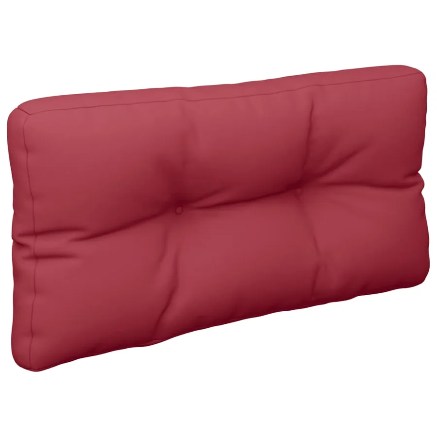 Coussins de palette lot de 2 rouge bordeaux tissu - 5