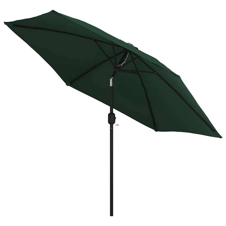 Parasol vert 3 m mât en acier - 3