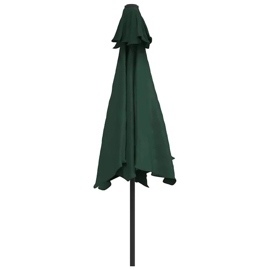Parasol vert 3 m mât en acier - 4
