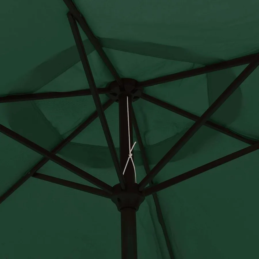 Parasol vert 3 m mât en acier - 5