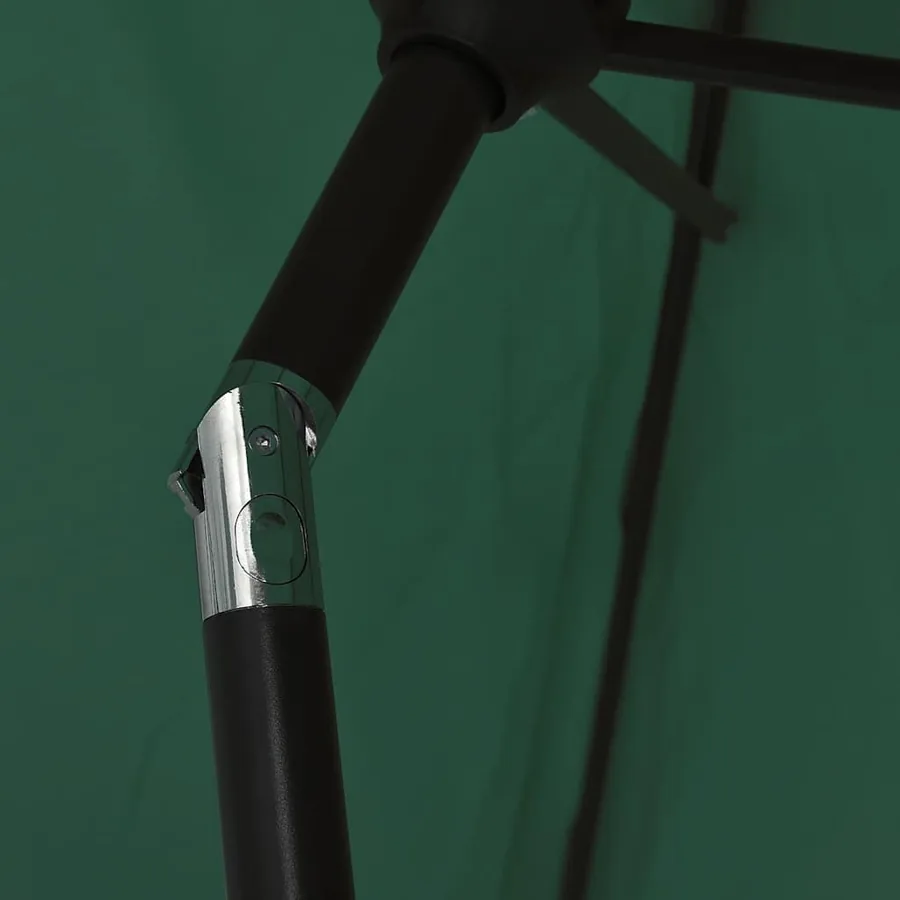 Parasol vert 3 m mât en acier - 6