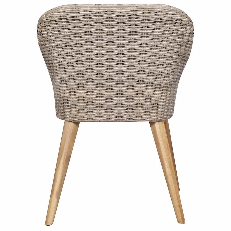 Ensemble à manger de jardin 9 pcs Marron - 7