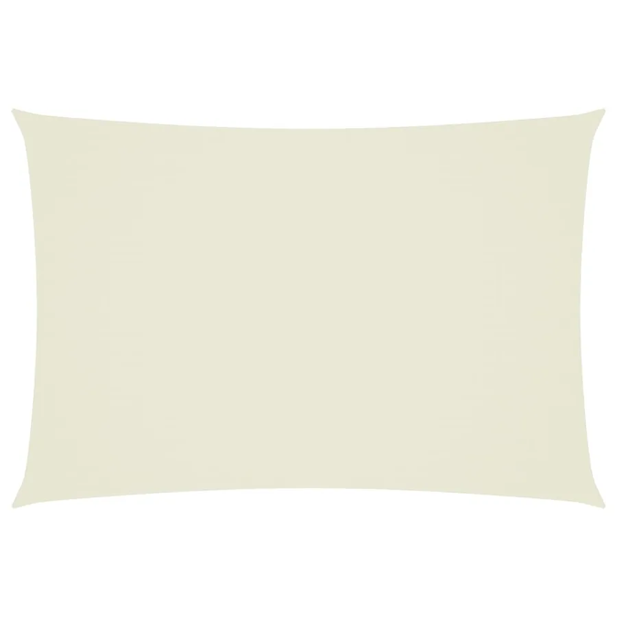 Voile de parasol tissu oxford rectangulaire 3x5 m crème - 2