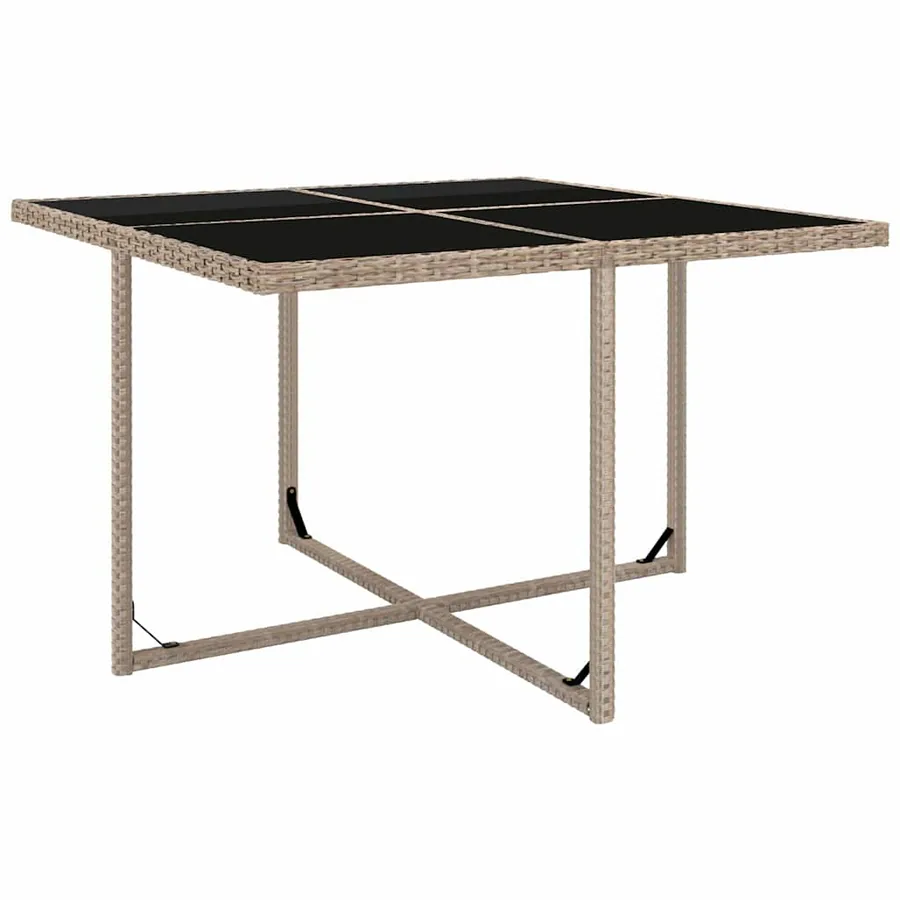 Ensemble à manger d'extérieur et coussins 9 pcs résine tressée - 5