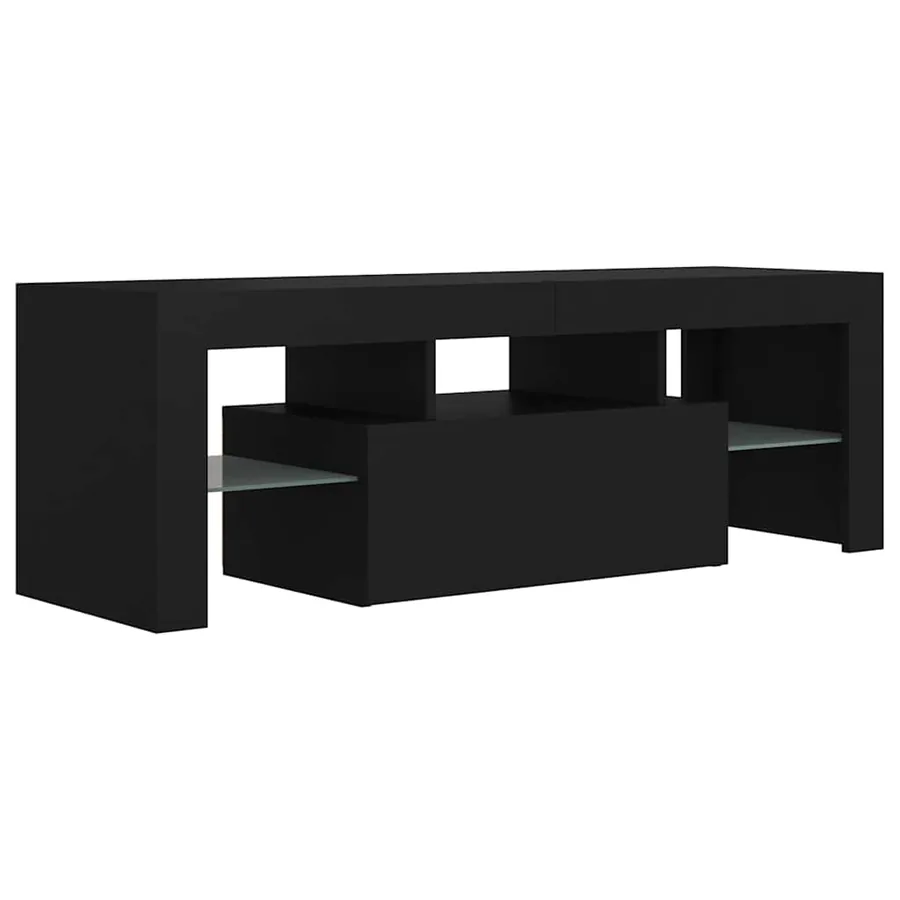 Meuble TV avec lumières LED noir 120x35x40 cm - 8