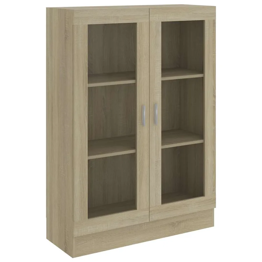 Armoire à vitrine Chêne sonoma 82,5x30,5x115 cm Bois ingénierie - 2
