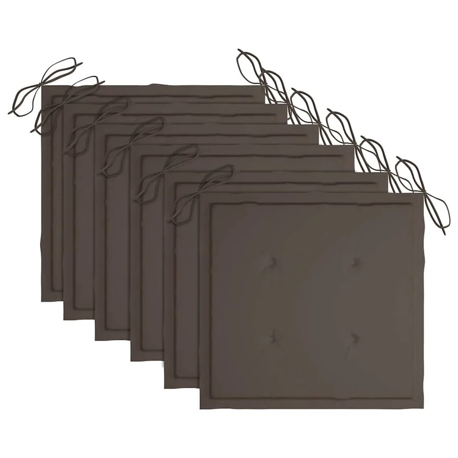 Chaises pliables de jardin lot de 6 avec coussins Bois d'acacia - 9
