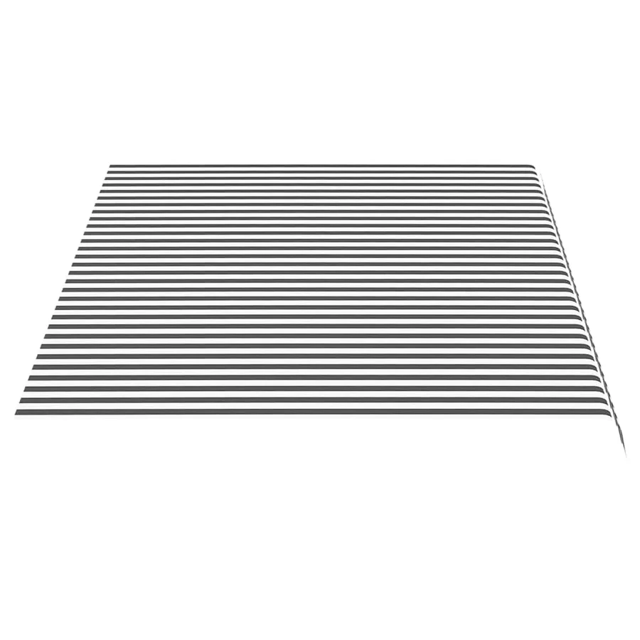 Tissu de remplacement pour auvent anthracite et blanc 4,5x3 m polyester - 4