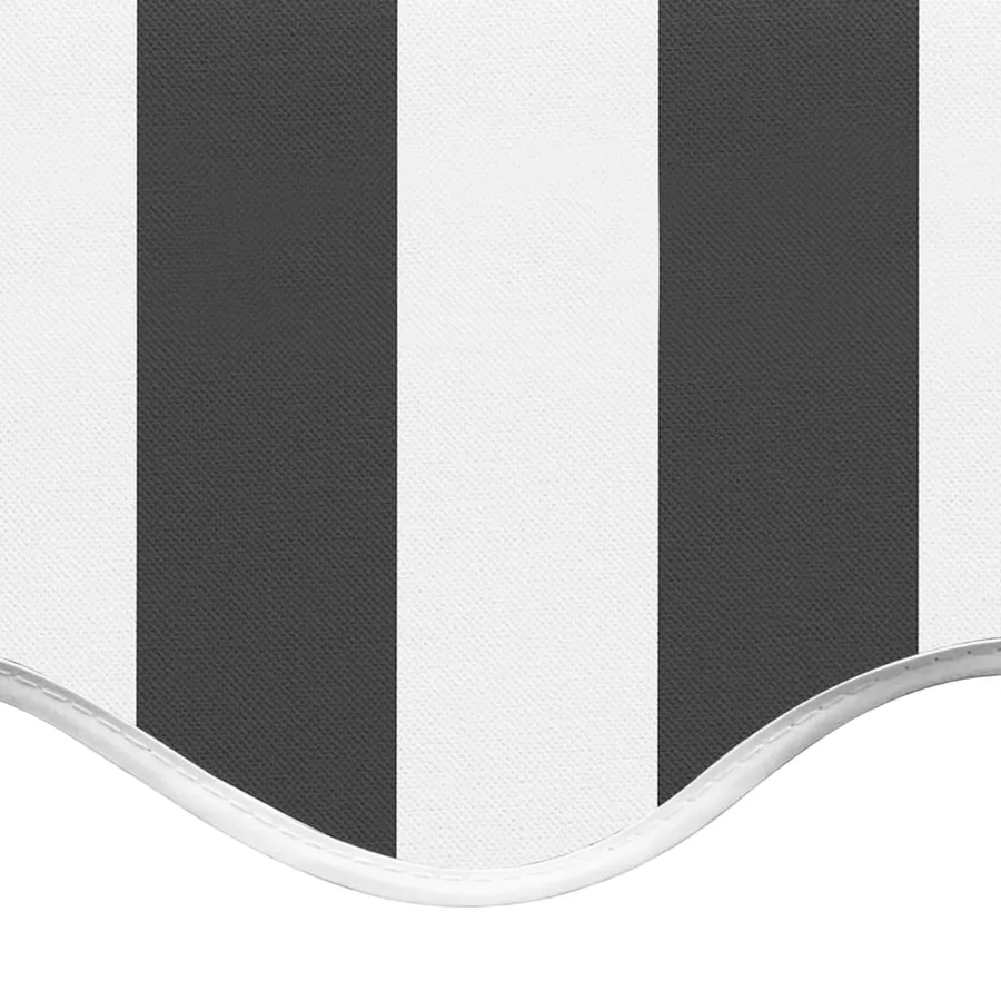 Tissu de remplacement pour auvent anthracite et blanc 4,5x3 m polyester - 5
