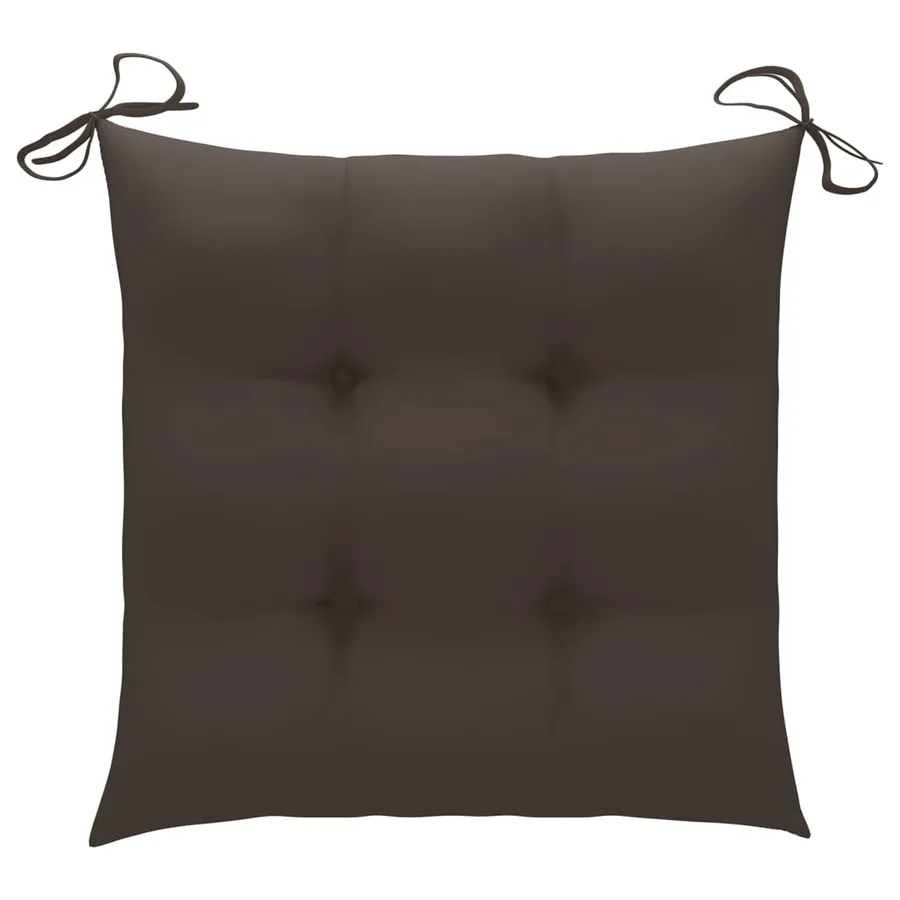 Chaises pliables de jardin avec coussins lot de 8 Teck solide - 23