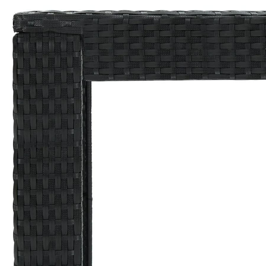 Table de bar de jardin Noir 100x60,5x110,5 cm Résine tressée - 5